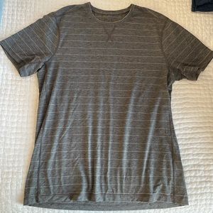 Men’s Lululemon T-shirt, Size XL, Color Grey with stripes